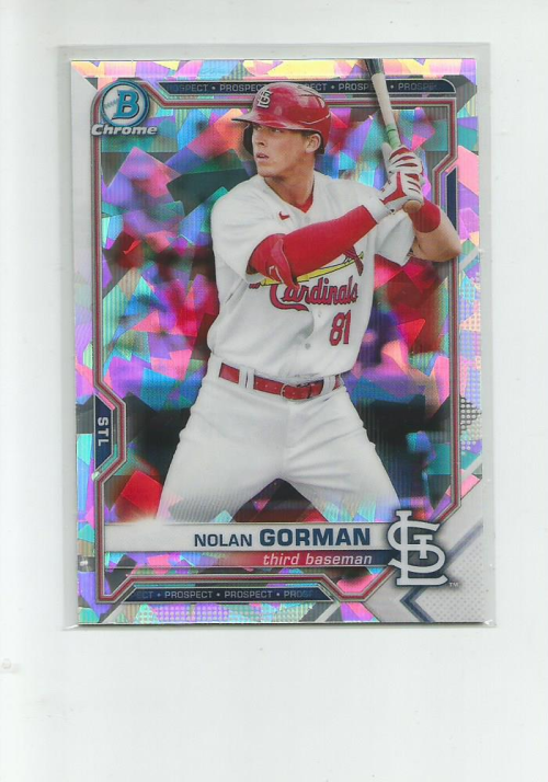 2021 Bowman Chrome Prospects Atomic Refractors #BCP90 Nolan Gorman