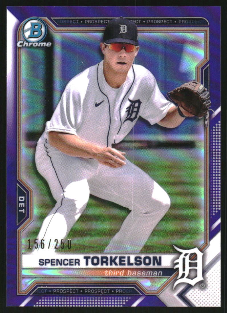 2021 Bowman Chrome Prospects Purple Refractors #BCP96 Spencer Torkelson