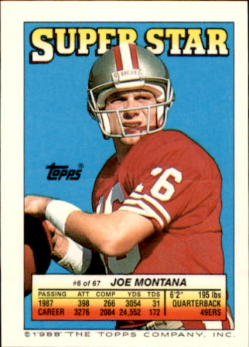 B1612- 1988 Topps Sticker Backs Football #s 1-67 -You Pick- 15+ FREE US SHIP - Bild 7 von 66