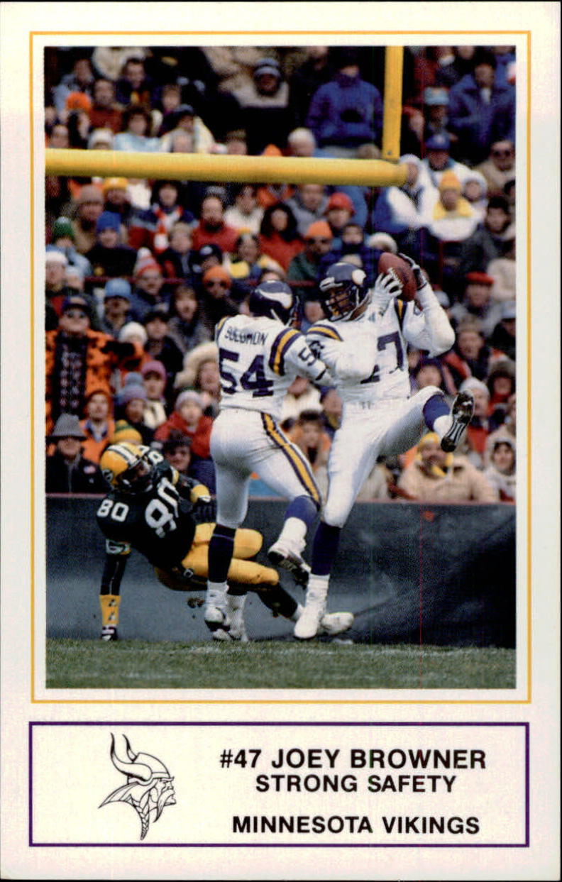 1988 Vikings Police #9 Joey Browner - EX-MT