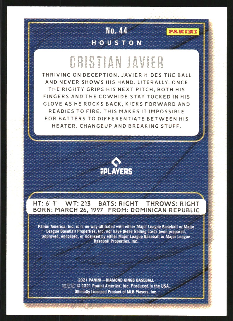  2021 Panini Diamond Kings #44 Cristian Javier RC