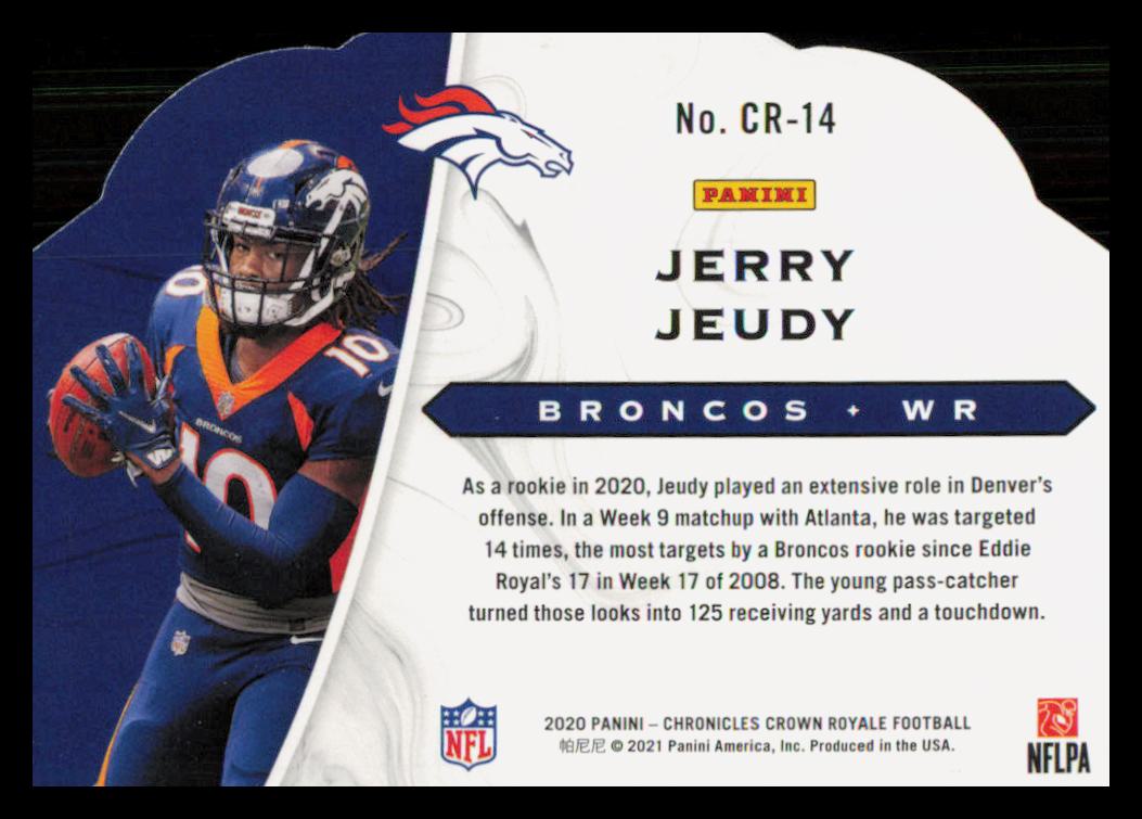 2020 Crown Royale Red #14 Jerry Jeudy back image