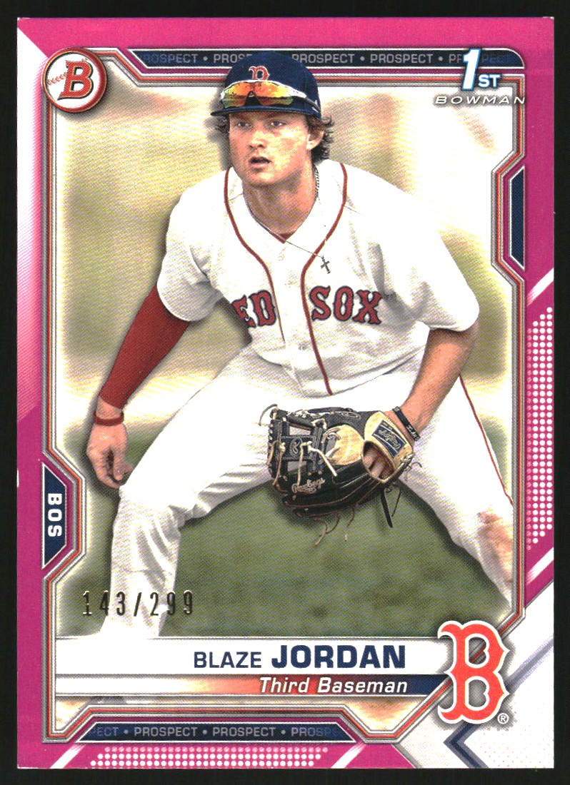 2021 Bowman Prospects Fuchsia #BP71 Blaze Jordan