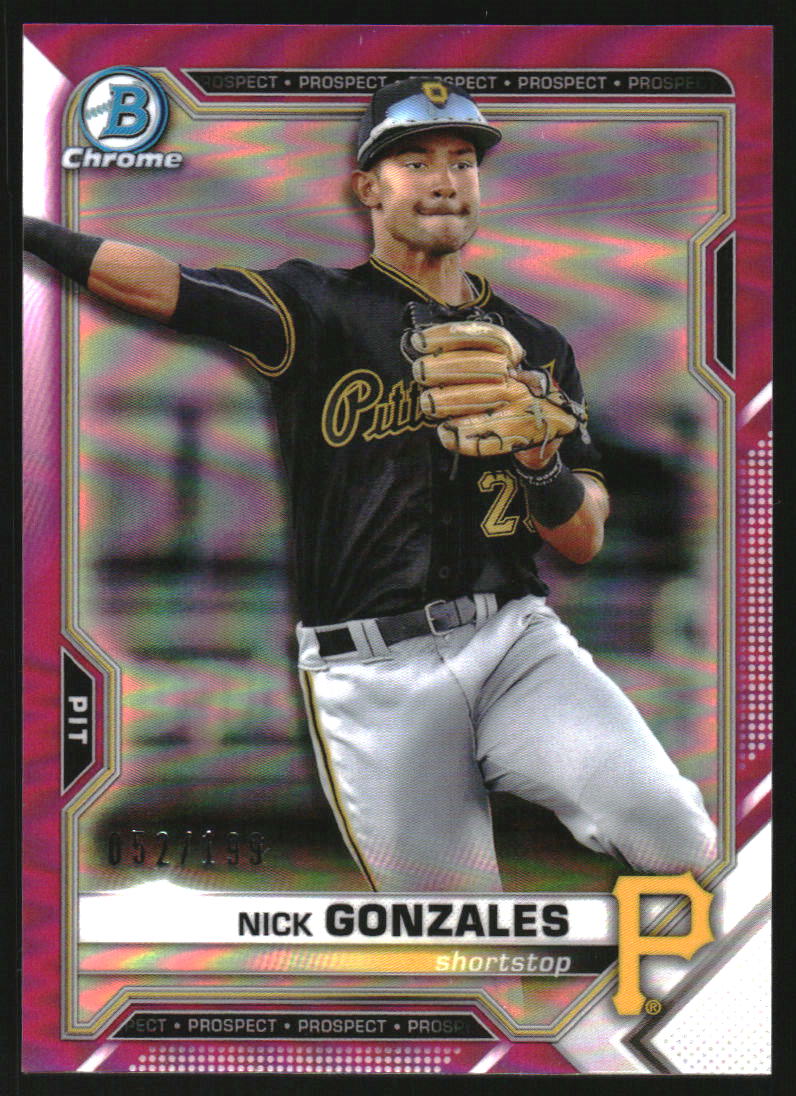2021 Bowman Chrome Prospects Fuchsia Refractors #BCP34 Nick Gonzales
