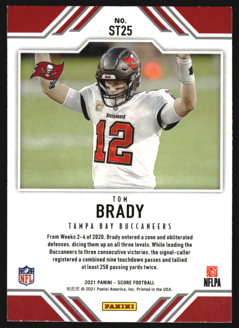 2021 Score Score Team Gold #25 Tom Brady