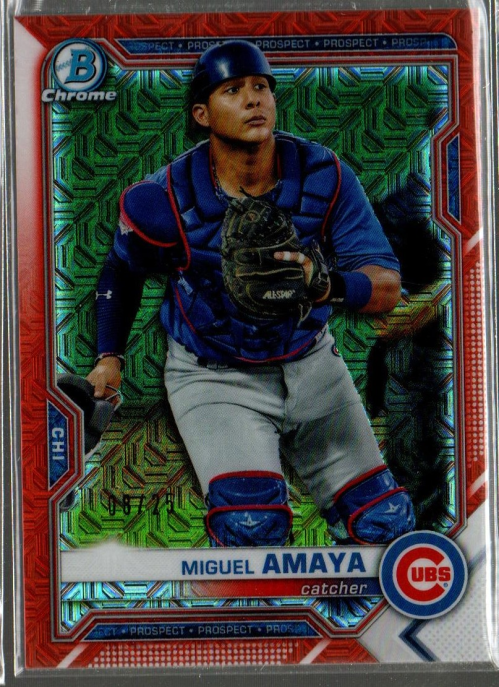 2021 Bowman Chrome Mega Box Prospects Orange Refr #BCP148 Miguel