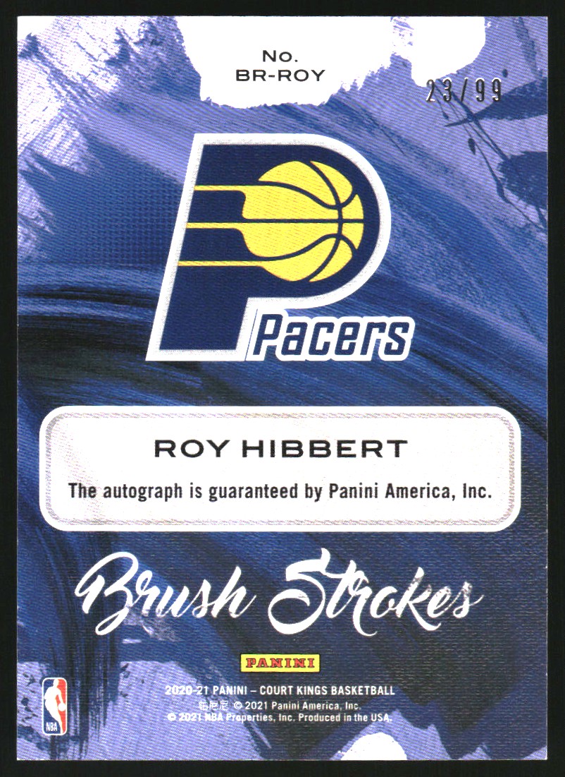 2020-21 Court Kings Brush Strokes Autographs #22 Roy Hibbert/99