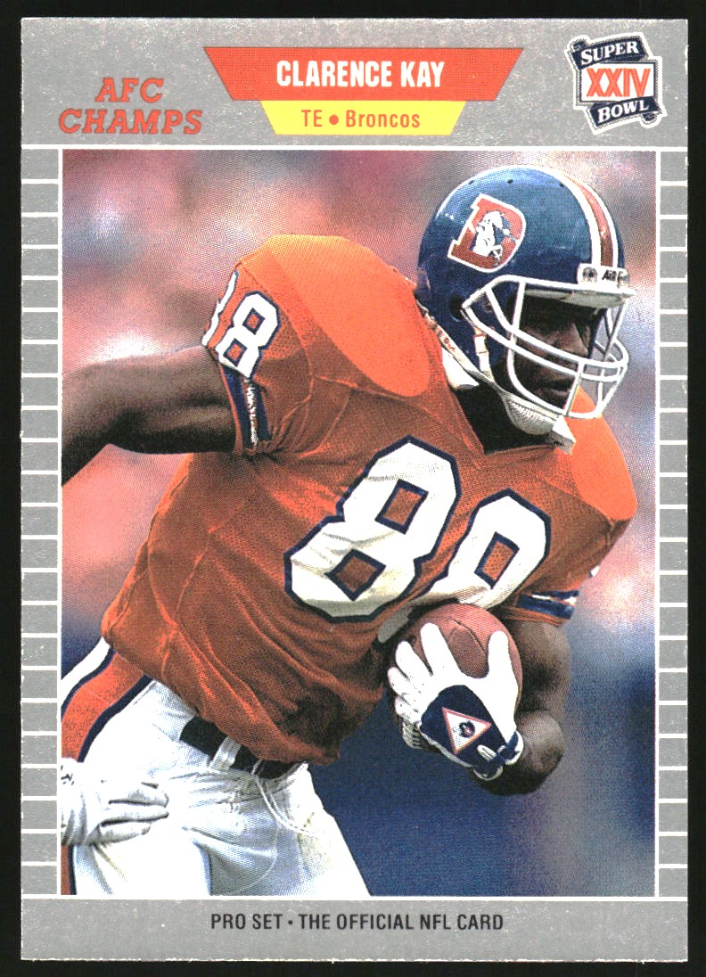 1989-90 Pro Set Super Bowl XXIV Binder #107 Clarence Kay