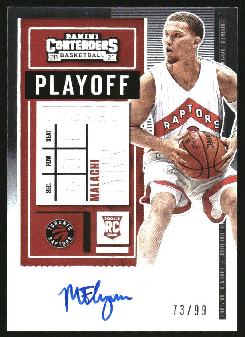 2020-21 Panini Contenders Playoff Ticket #106 Malachi Flynn AU