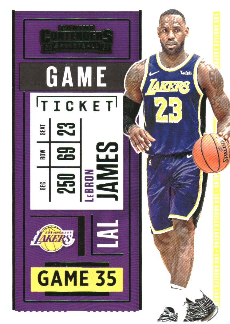 2020-21 Panini Contenders Game Ticket Green #81 LeBron James