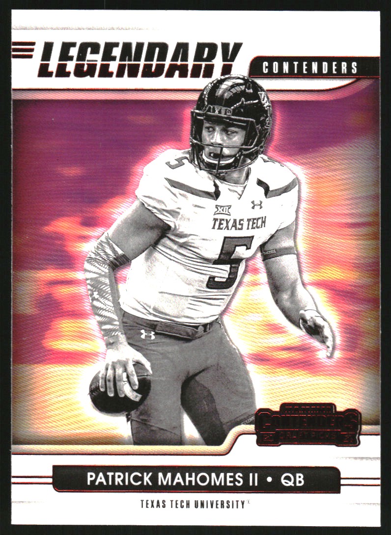 2021 Panini Contenders Draft Picks Legendary Contenders Red #2 Patrick Mahomes II