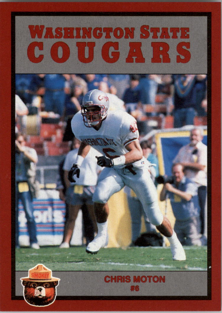 1990 Washington State Smokey 15 Chris Moton 6 NM MT