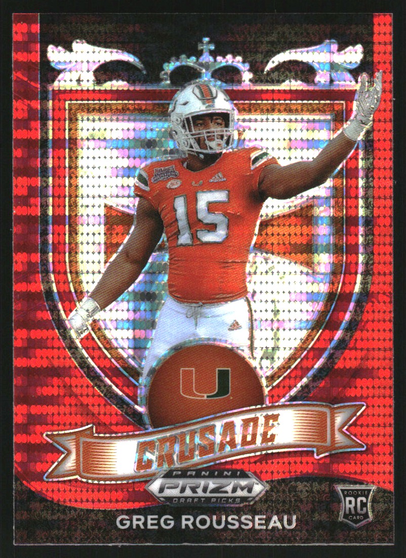 2021 Panini Prizm Draft Picks Prizms Red Pulsar #179 Greg Rousseau C
