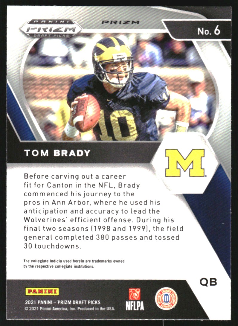 2021 Panini Prizm Draft Picks Prizms Orange Ice #6 Tom Brady