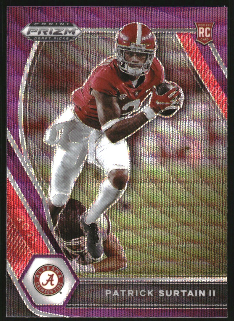 2021 Panini Prizm Draft Picks Prizms Purple Wave #143 Patrick Surtain II