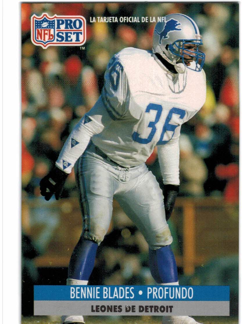 Bennie Blades autographed Football Card (Detroit Lions) 1991 Bowman #152