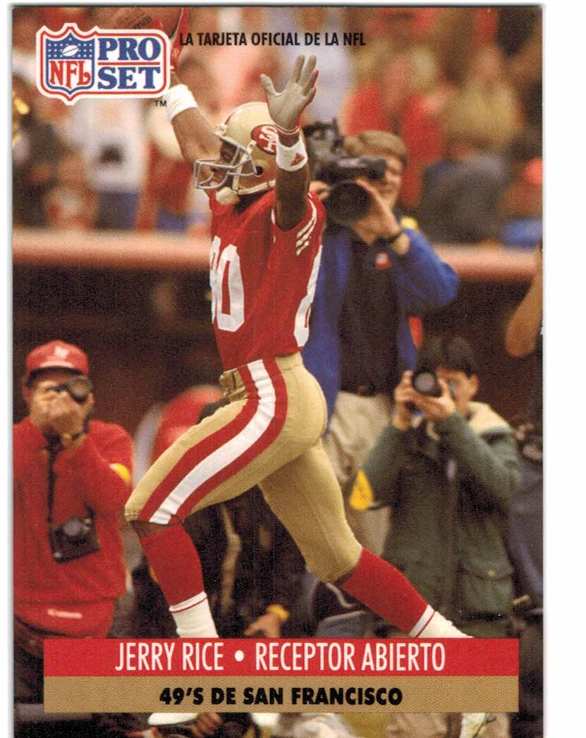 1990 PRO SET JERRY RICE PRO BOWL #411 49ERS FOOTBALL CARD