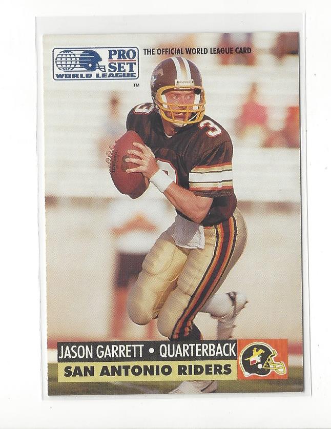 1991 Pro Set WLAF Inserts #31 Jason Garrett