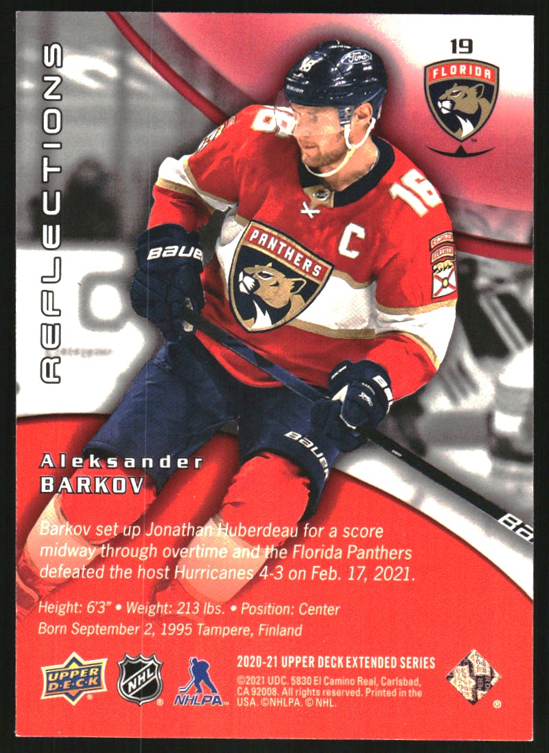 2020-21 Upper Deck Triple Dimensions Reflections Ruby #19 Aleksander Barkov