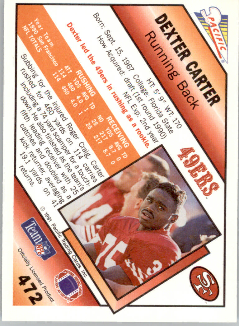 1991 Pacific Football "Main Set" Base Cards #441 to #660 - Bild 67 von 449