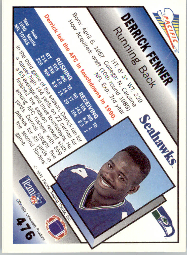 1991 Pacific Football "Main Set" Base Cards #441 to #660 - Bild 75 von 449