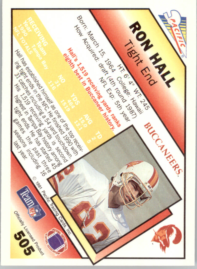 1991 Pacific Football "Main Set" Base Cards #441 to #660 - Bild 133 von 449