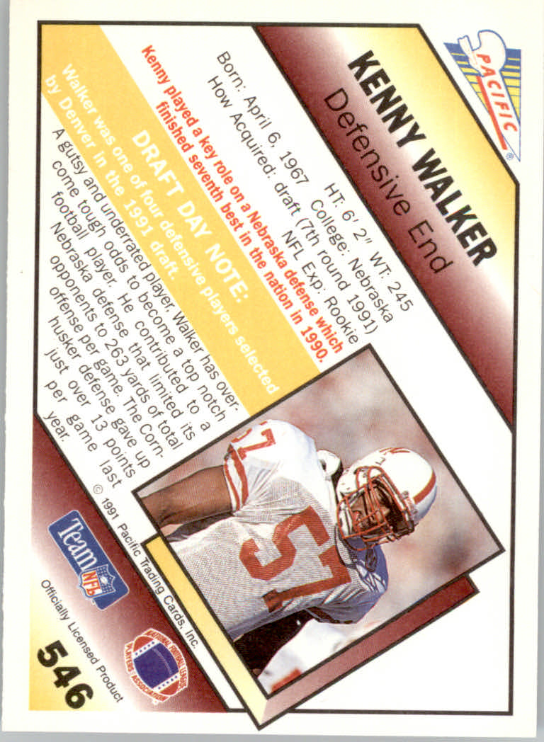 1991 Pacific Football "Main Set" Base Cards #441 to #660 - Bild 221 von 449