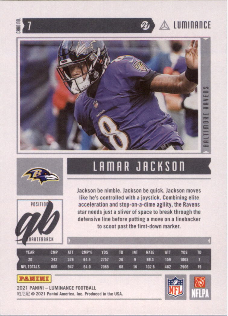 2021 Panini Luminance Football Card Pick (Base) - Picture 7 of 125