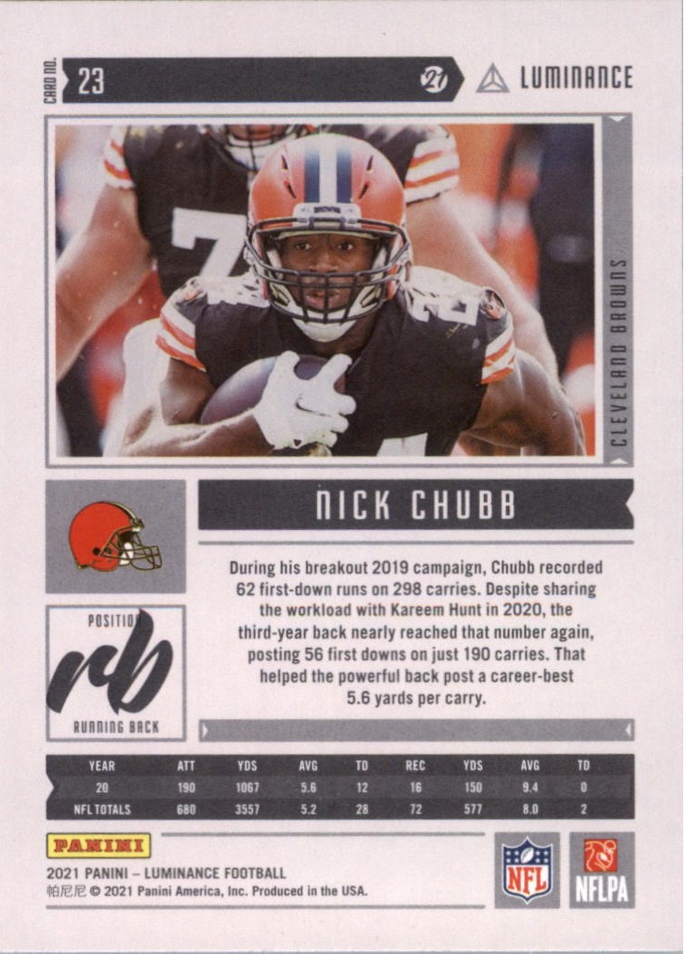 2021 Panini Luminance Football Card Pick (Base) - Picture 11 of 125