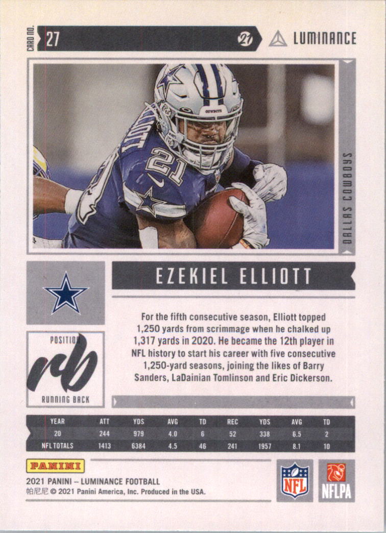 2021 Panini Luminance Football Card Pick (Base) - Picture 13 of 125