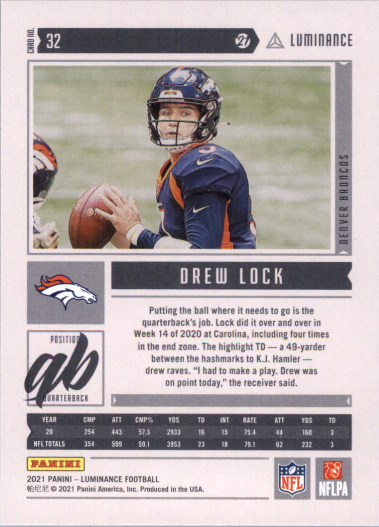 2021 Panini Luminance Football Card Pick (Base) - Picture 19 of 125