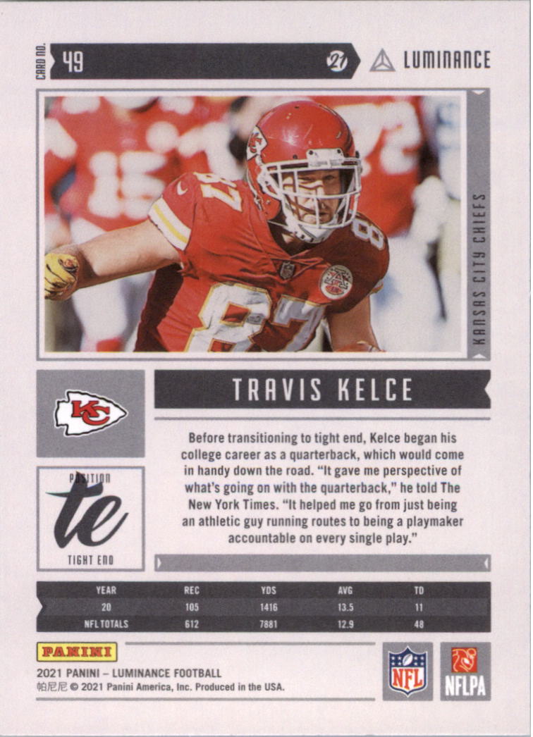 2021 Panini Luminance Football Card Pick (Base) - Picture 31 of 125