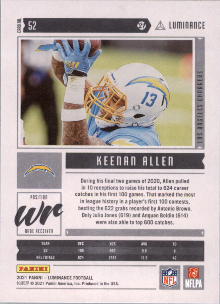 2021 Panini Luminance Football Card Pick (Base) - Picture 33 of 125