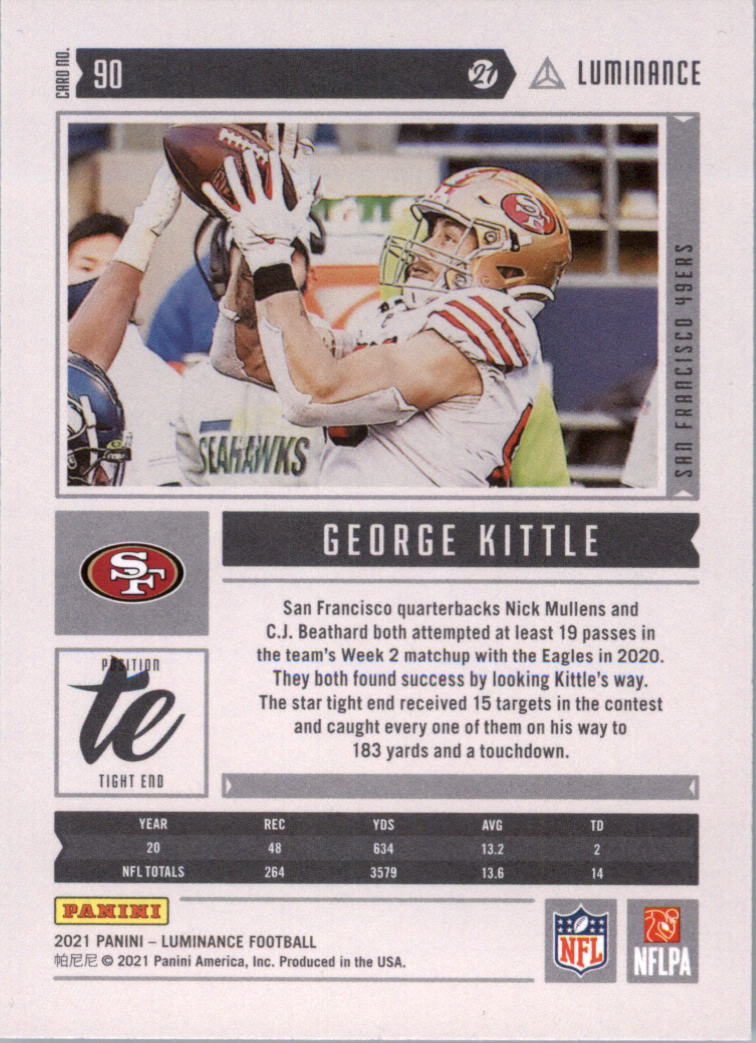 2021 Panini Luminance Football Card Pick (Base) - Picture 65 of 125