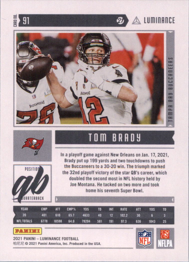 2021 Panini Luminance Football Card Pick (Base) - Picture 67 of 125