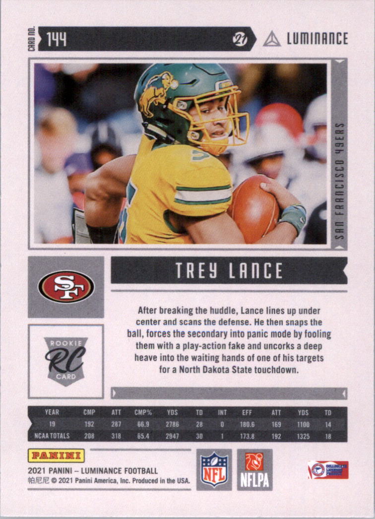 2021 Panini Luminance Football Card Pick (Base) - Picture 91 of 125