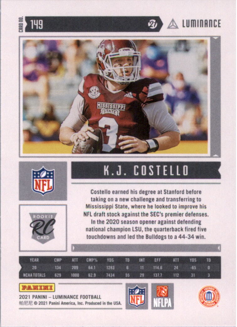 2021 Panini Luminance Football Card Pick (Base) - Picture 93 of 125