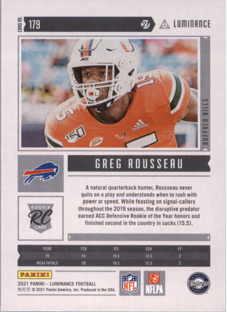 2021 Panini Luminance Football Card Pick (Base) - Picture 117 of 125