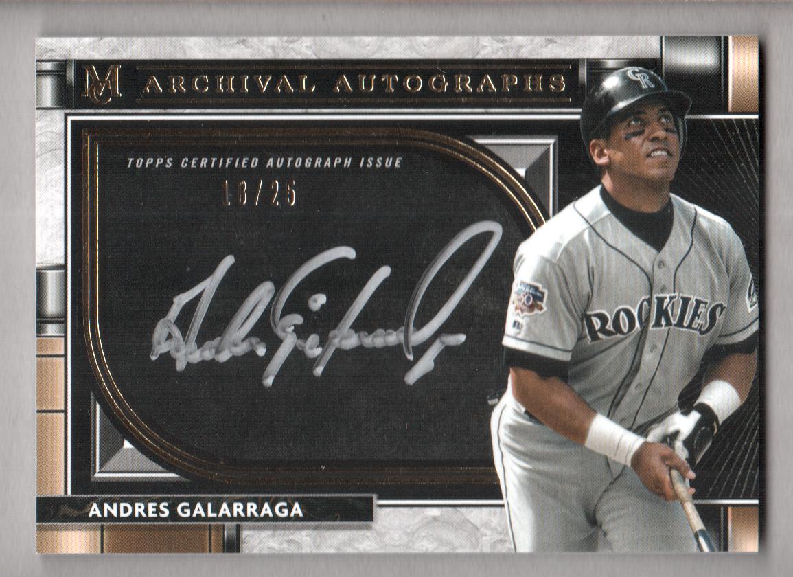 Andres Galarraga Autographed Card 2021 Topps Museum Archival