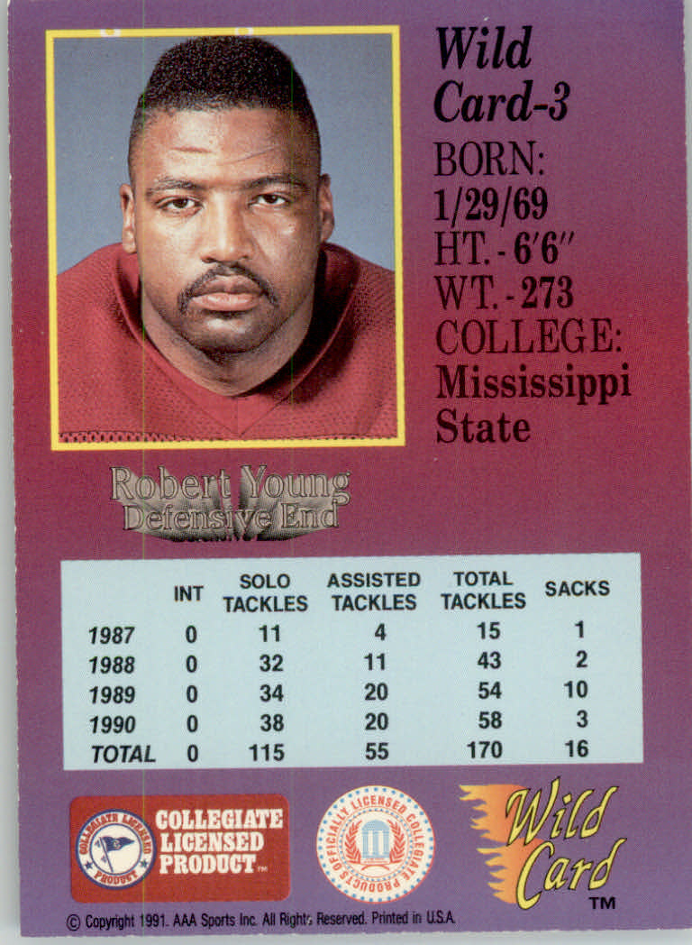 1991 Wild Card Draft Football "5 Stripe" Parallel Cards - Picture 5 of 171