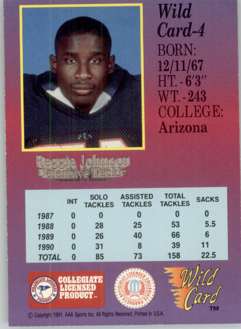 1991 Wild Card Draft Football "5 Stripe" Parallel Cards - Picture 7 of 171