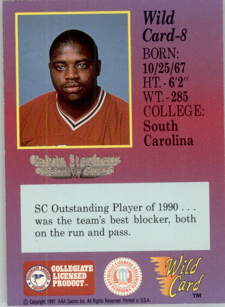 1991 Wild Card Draft Football "5 Stripe" Parallel Cards - Picture 11 of 171