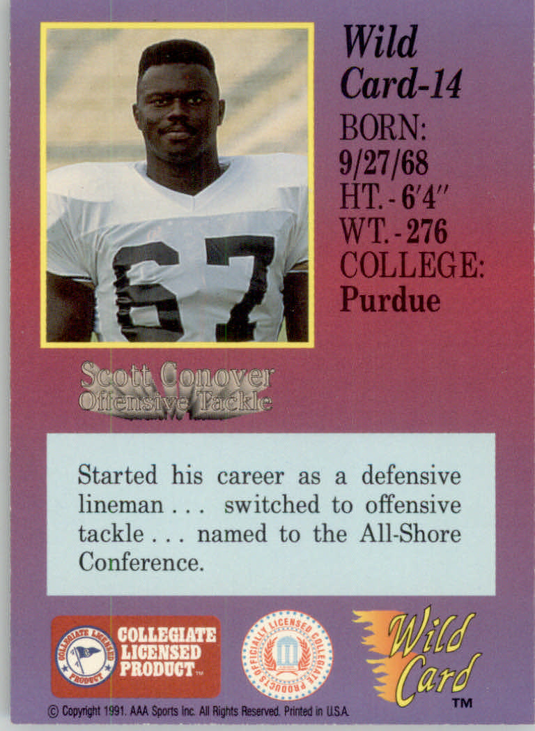 1991 Wild Card Draft Football "5 Stripe" Parallel Cards - Picture 15 of 171