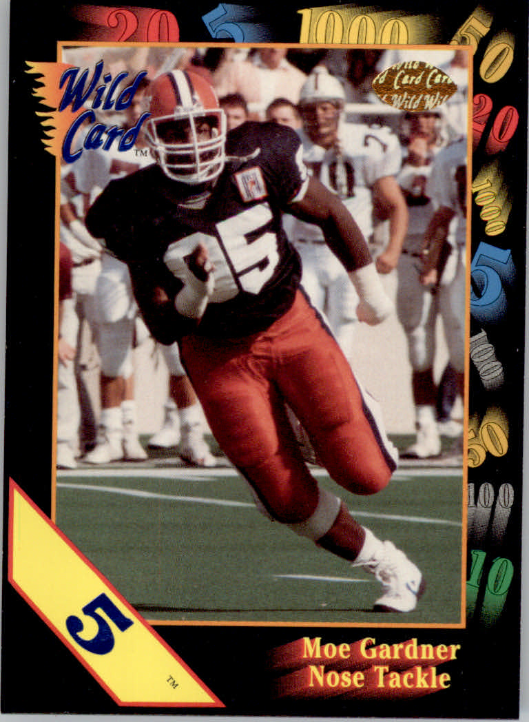 1991 Wild Card Draft Football "5 Stripe" Parallel Cards - Picture 18 of 171