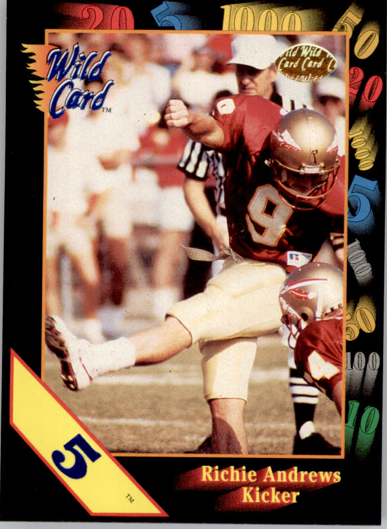 1991 Wild Card Draft Football "5 Stripe" Parallel Cards - Picture 24 of 171