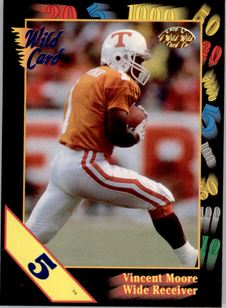 1991 Wild Card Draft Football "5 Stripe" Parallel Cards - Picture 28 of 171