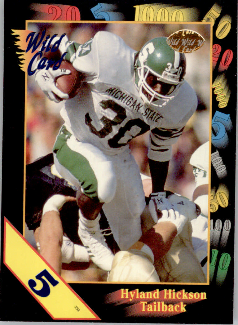 1991 Wild Card Draft Football "5 Stripe" Parallel Cards - Picture 32 of 171