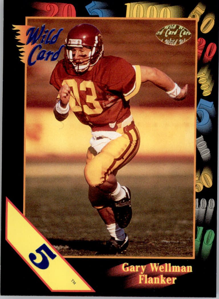 1991 Wild Card Draft Football "5 Stripe" Parallel Cards - Picture 40 of 171