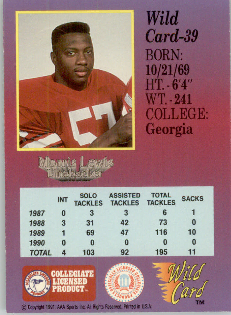 1991 Wild Card Draft Football "5 Stripe" Parallel Cards - Picture 45 of 171