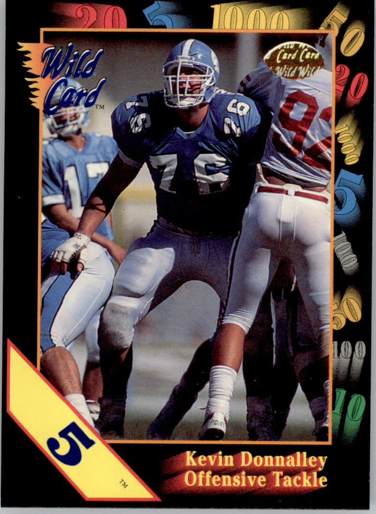 1991 Wild Card Draft Football "5 Stripe" Parallel Cards - Picture 46 of 171